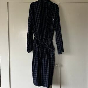 Men’s Polo Ralph Lauren classic navy plaid robe L/XL